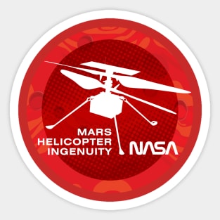 Mars Helicopter Ingenuity Silhouette Sticker